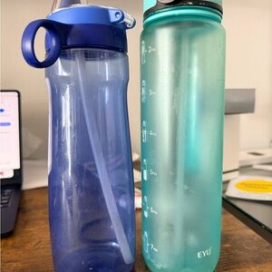 Blue and Teal Water Bottles